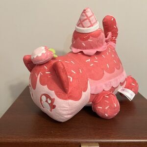 Aphmau MeeMeows Ice Cream Large Plush - Strawberry Cat 11” Inch